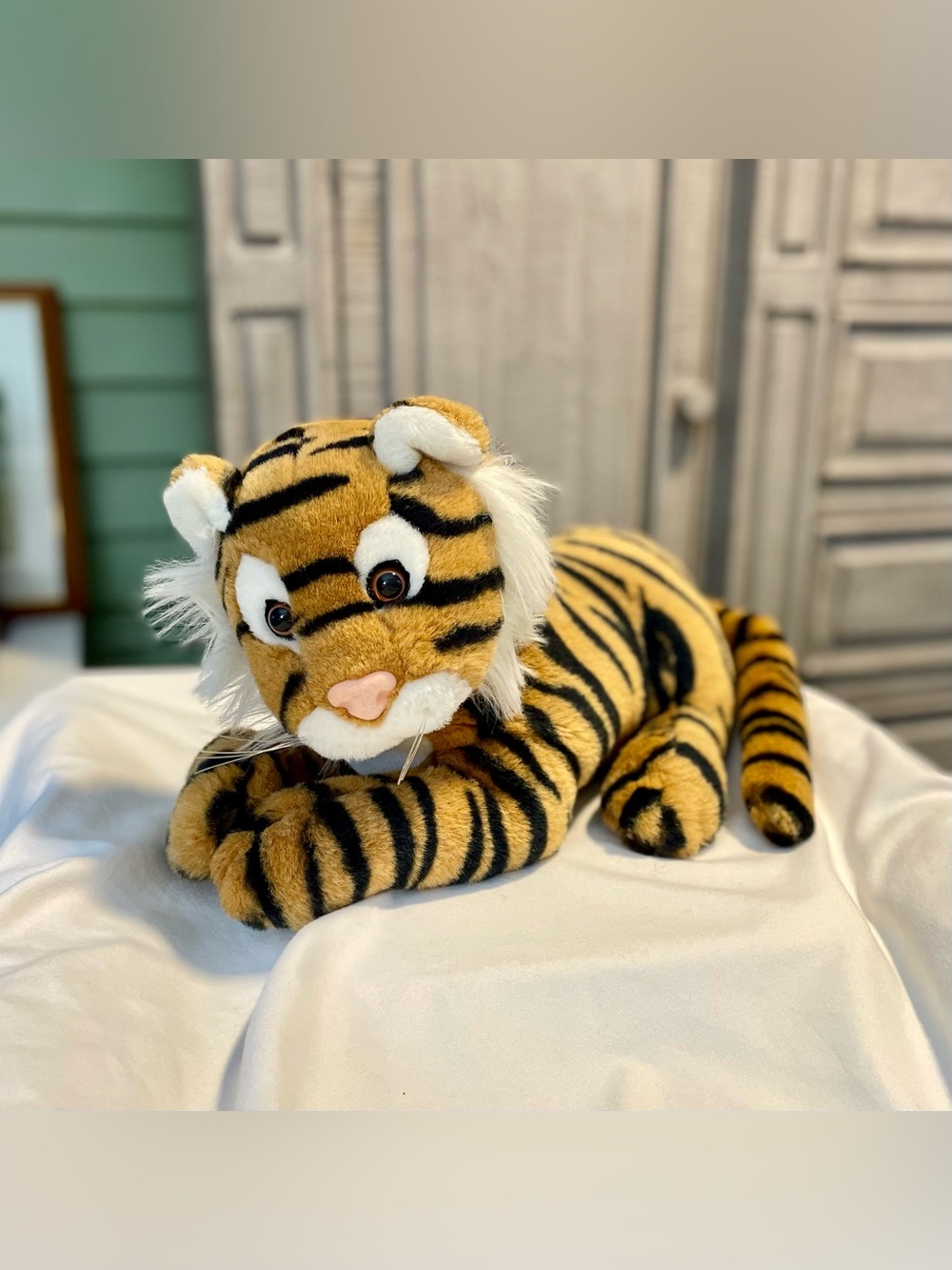 24" EXXON Plush Tiger Stuffed Toy - Promo - Great Condition-Original Exxon Tag